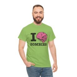 I Love Zombies - Unisex T-Shirt – Brains Are the Way to the Heart - Image 4
