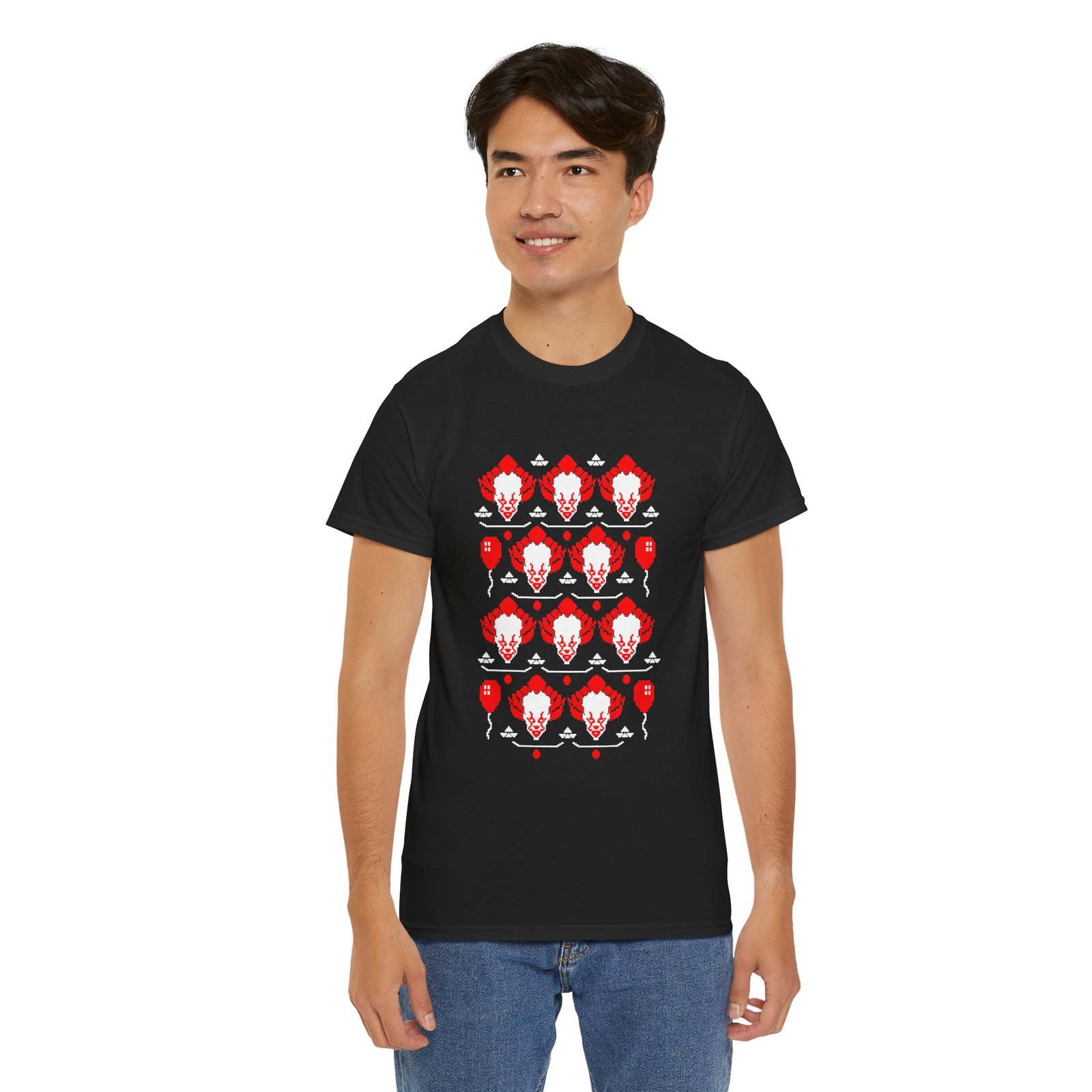 Scary Clown Halloween Christmas – Unisex T-Shirt – From Spooky Season to Scary Christmas - Image 13