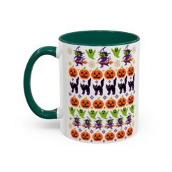 Halloween Ugly Sweater - Color Accent Mug – Sip Something Spooky - Image 8