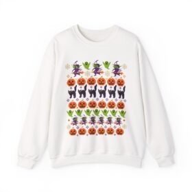 Halloween Ugly Sweater – Unisex T-Shirt – Spooky Season in Full Pattern