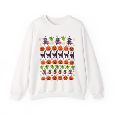Halloween Ugly Sweater – Unisex T-Shirt – Spooky Season in Full Pattern