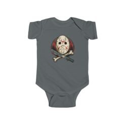 Camp Slasher - Baby Bodysuit – Too Cute to Camp Alone - Image 8