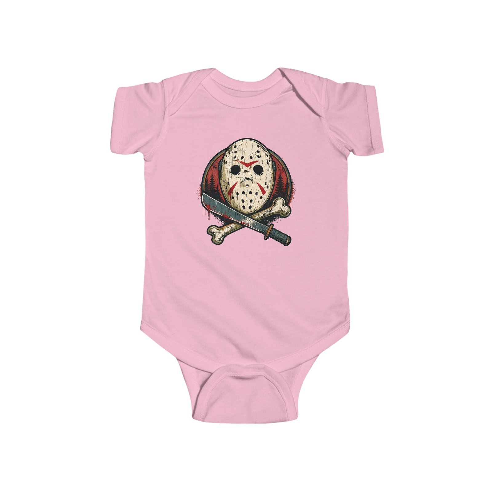 Camp Slasher - Baby Bodysuit – Too Cute to Camp Alone - Image 10