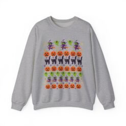 Halloween Ugly Sweater – Unisex T-Shirt – Spooky Season in Full Pattern - Image 14