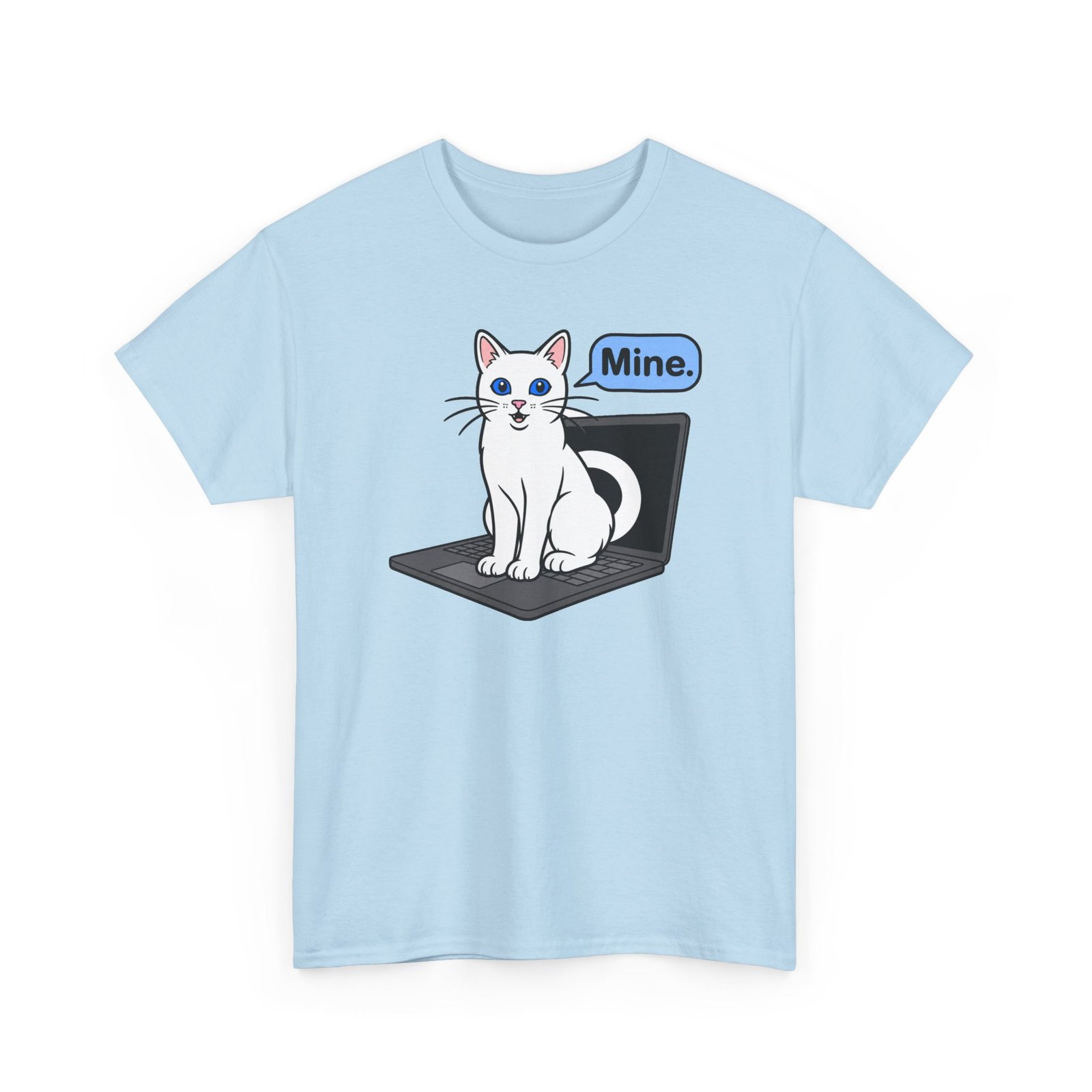 Cat Sits On Laptop – Unisex T-Shirt – Your Laptop Has a New Owner - Image 16