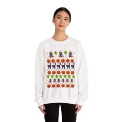 Halloween Ugly Sweater – Unisex T-Shirt – Spooky Season in Full Pattern - Image 4
