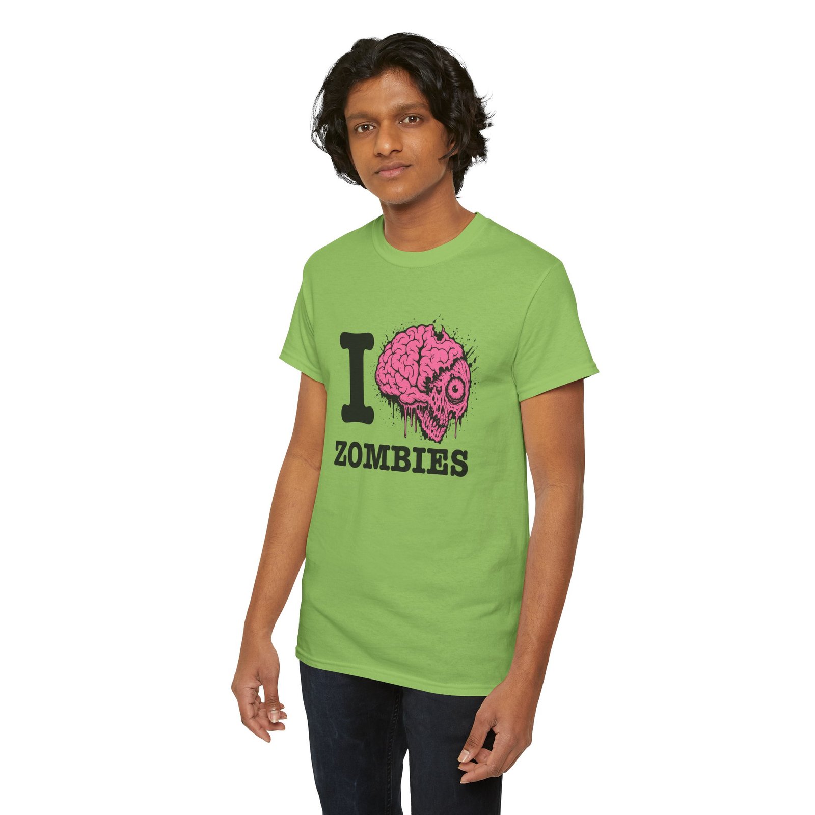 I Love Zombies - Unisex T-Shirt – Brains Are the Way to the Heart - Image 6
