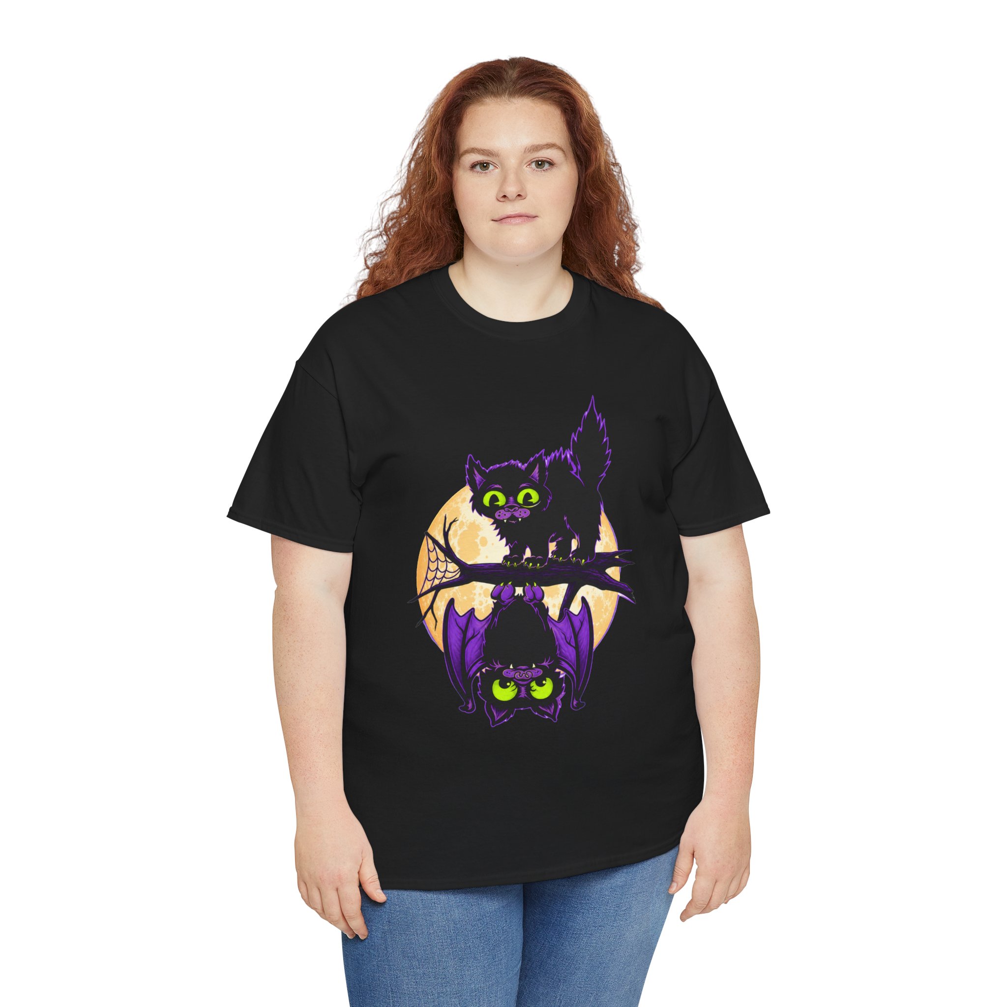 Spooky and Sweet Halloween Scene - Unisex T-Shirt - Image 8
