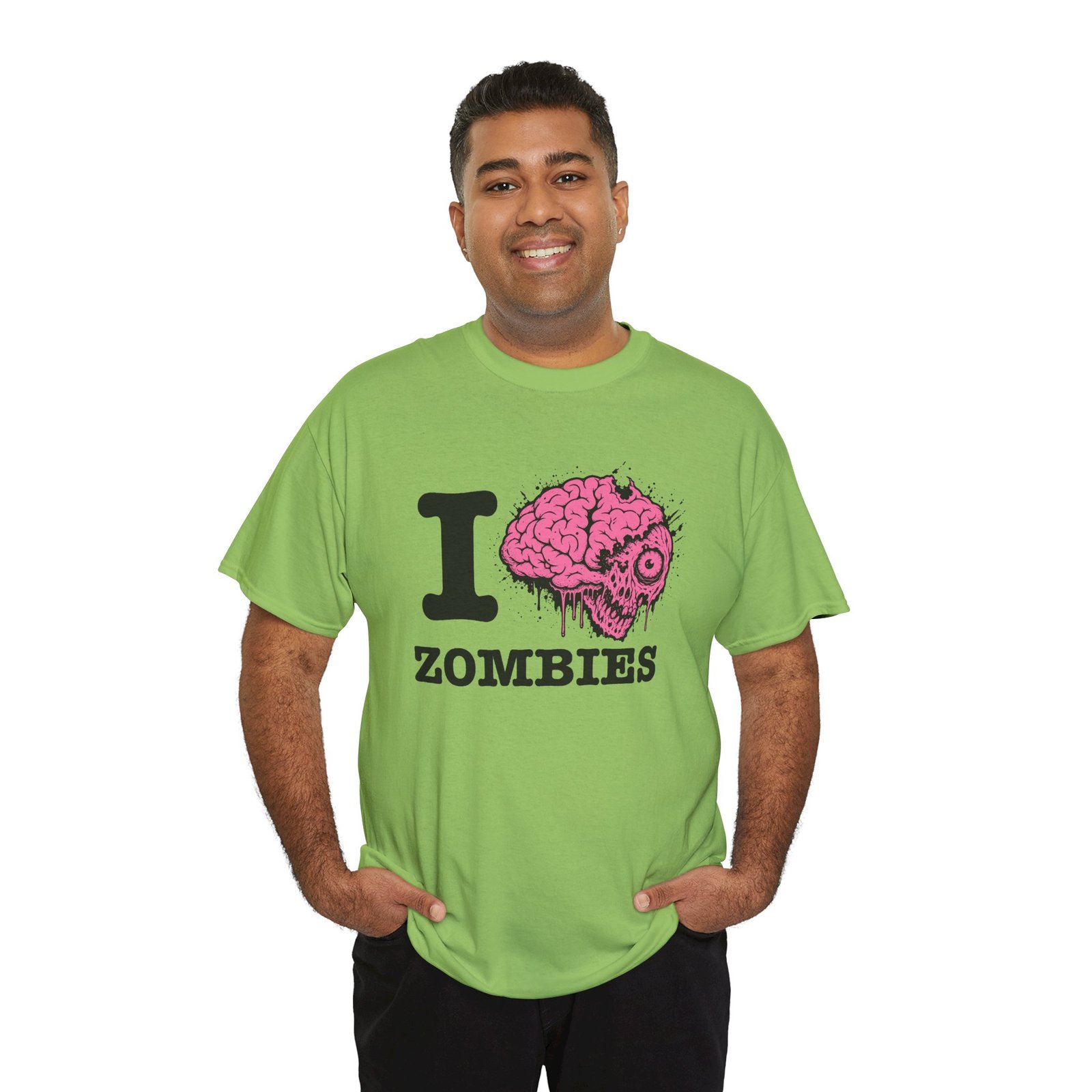 I Love Zombies - Unisex T-Shirt – Brains Are the Way to the Heart - Image 5