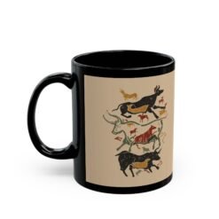Alternative view of ☕ Cave Art Bulls Black Mug – Sip Like It's 15,000 B.C.