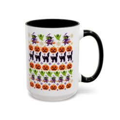 Halloween Ugly Sweater - Color Accent Mug – Sip Something Spooky - Image 4