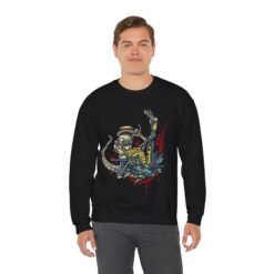 👶👽 Dancing Baby Xenomorph Unisex Sweatshirt – Alien Moves, Earthly Comfort - Image 6