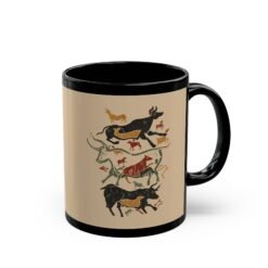 ☕ Cave Art Bulls Black Mug – Sip Like It's 15,000 B.C.