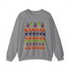 Halloween Ugly Sweater – Unisex T-Shirt – Spooky Season in Full Pattern - Image 19