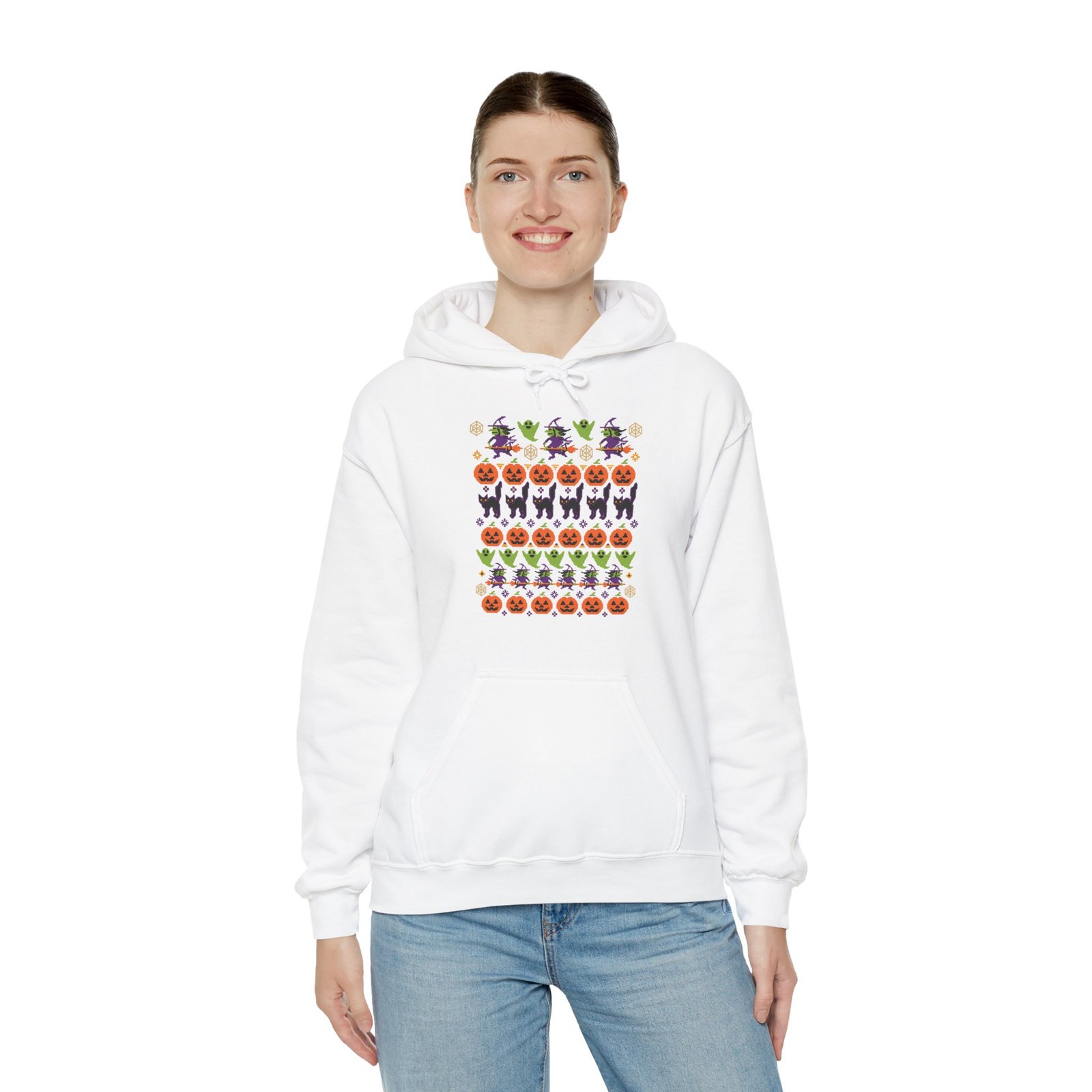 Halloween Ugly Sweater – Unisex Hoodie – Cozy, Creepy & Frightfully Festive - Image 6