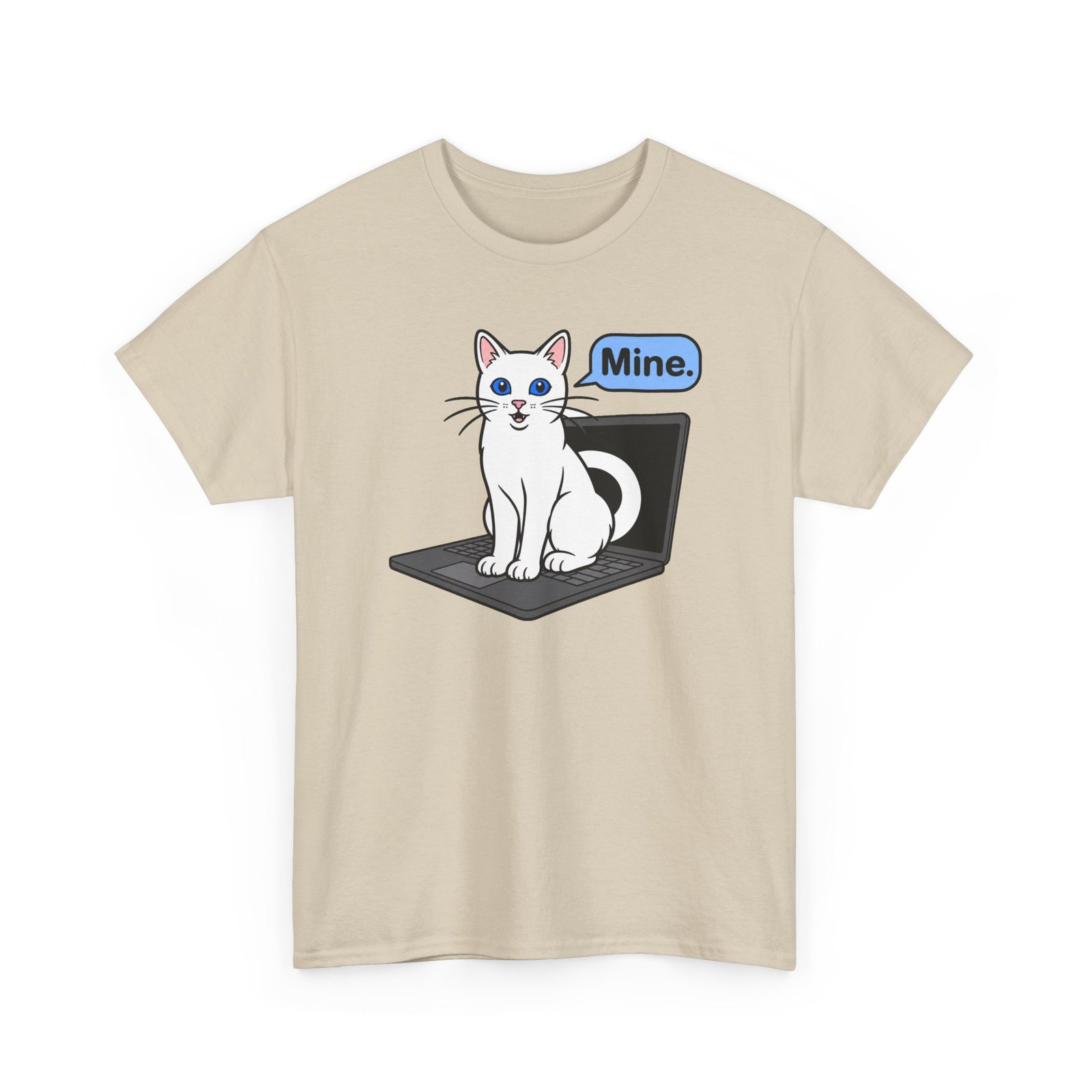Cat Sits On Laptop – Unisex T-Shirt – Your Laptop Has a New Owner - Image 18