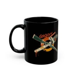 Alternative view of Groovy - Black Mug – Hail to the Caffeine, Baby
