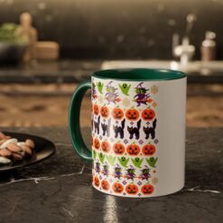 Halloween Ugly Sweater - Color Accent Mug – Sip Something Spooky - Image 9