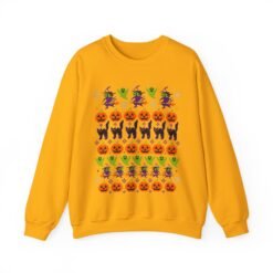 Halloween Ugly Sweater – Unisex T-Shirt – Spooky Season in Full Pattern - Image 15