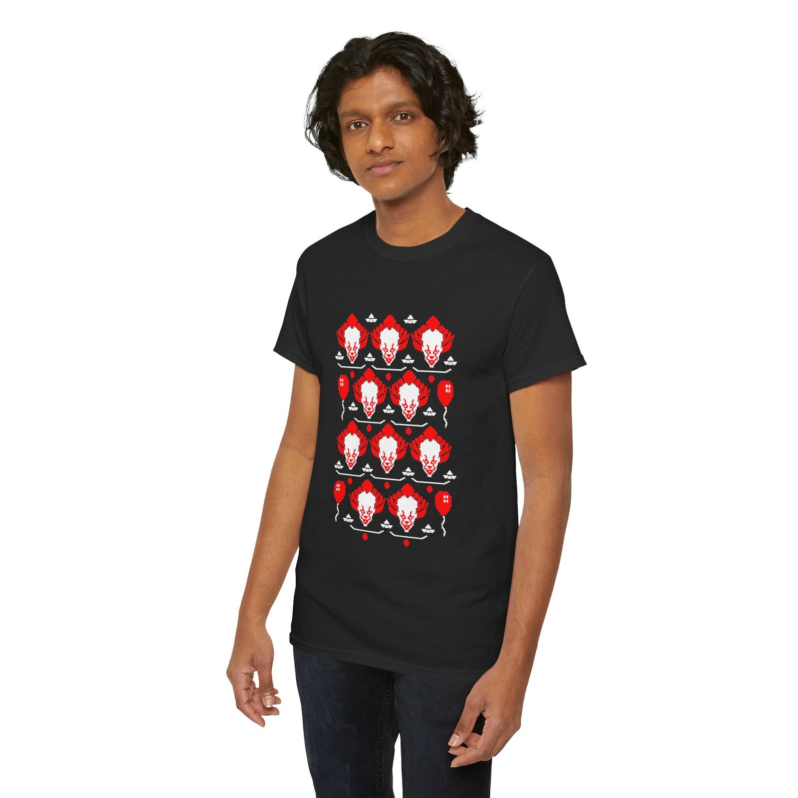 Scary Clown Halloween Christmas – Unisex T-Shirt – From Spooky Season to Scary Christmas - Image 12