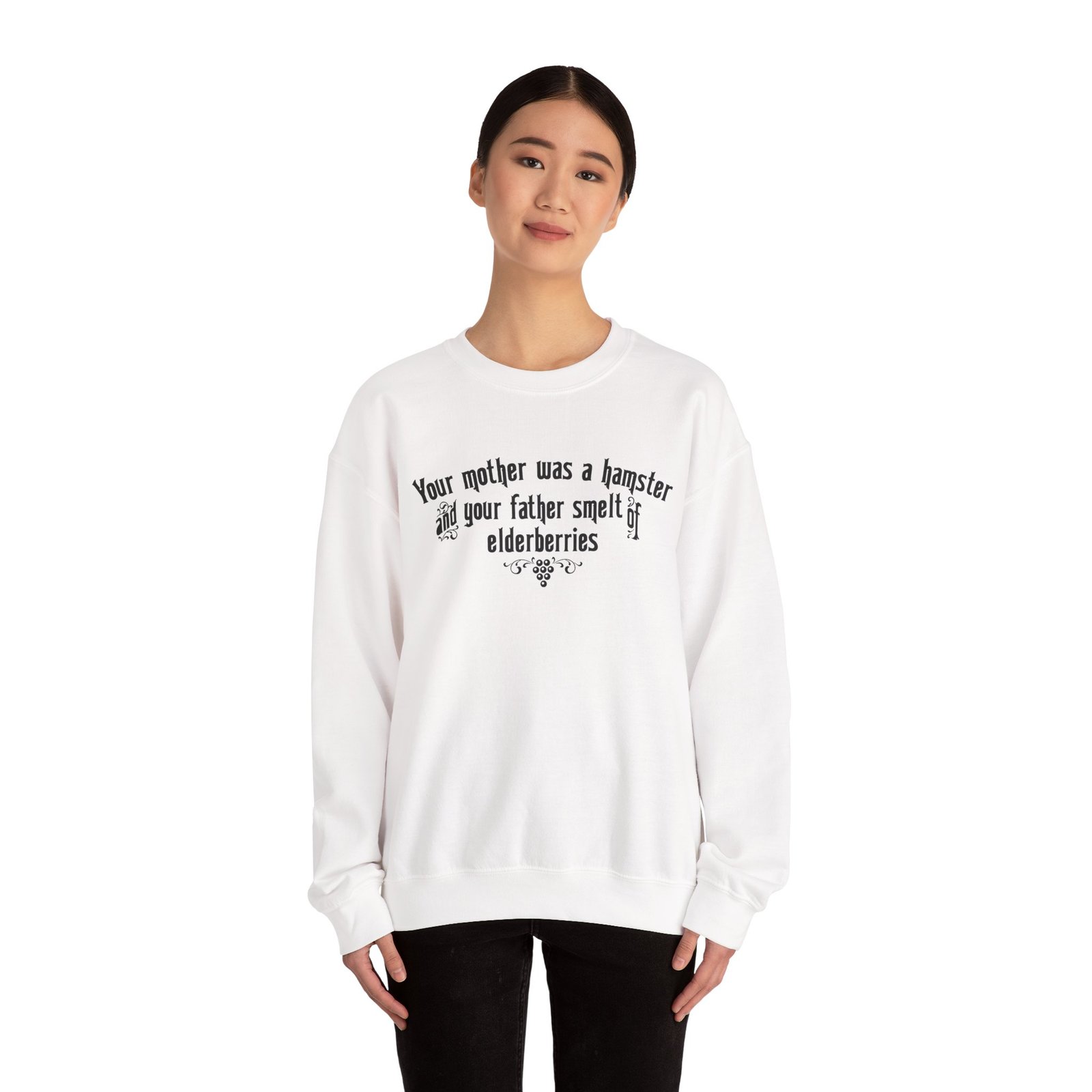 Your Mother Was a Hamster - Unisex Sweatshirt – Medieval Insults Never Felt So Cozy - Image 4