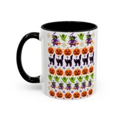 Alternative view of Halloween Ugly Sweater - Color Accent Mug – Sip Something Spooky