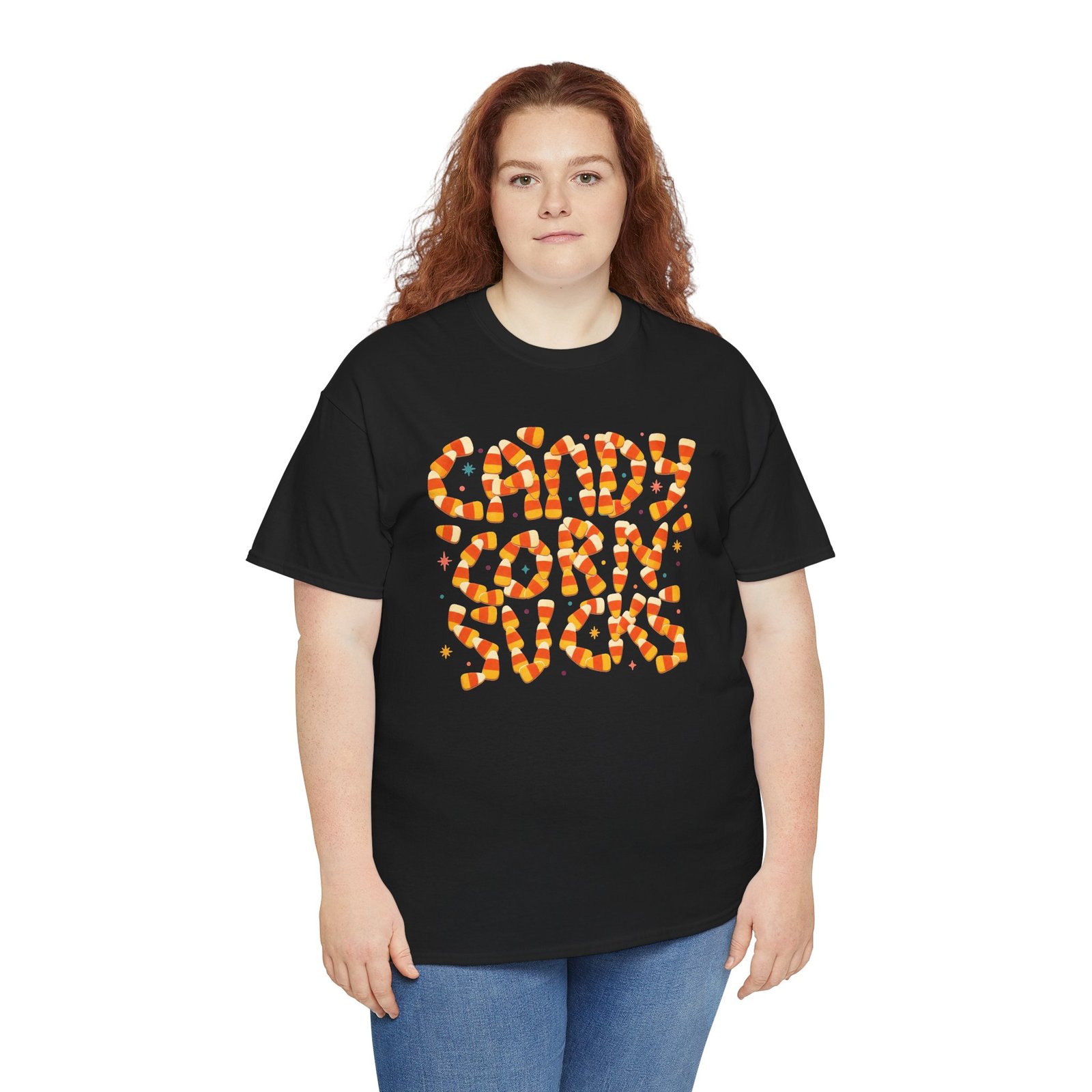 Candy Corn Sucks - Unisex T-Shirt – Sweet Font, Savage Truth - Image 6
