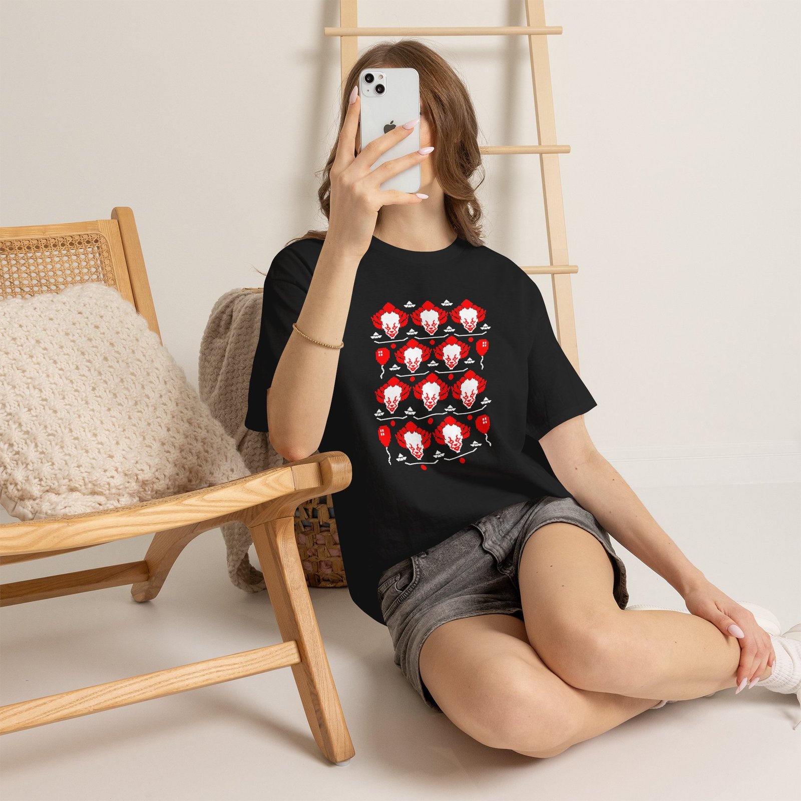 Scary Clown Halloween Christmas – Unisex T-Shirt – From Spooky Season to Scary Christmas - Image 4