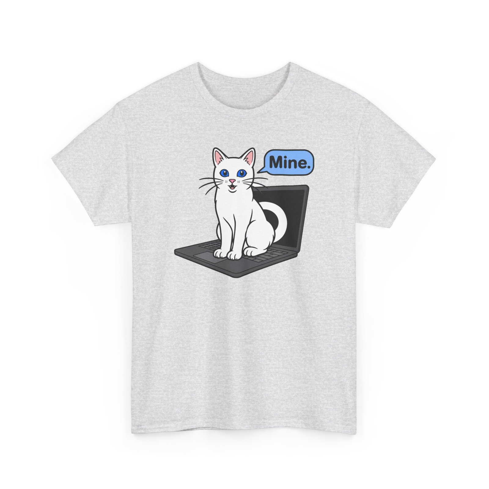 Cat Sits On Laptop – Unisex T-Shirt – Your Laptop Has a New Owner - Image 12