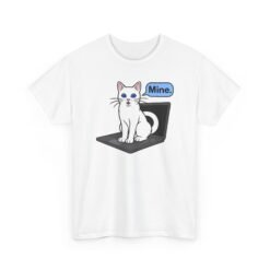 Cat Sits On Laptop – Unisex T-Shirt – Your Laptop Has a New Owner