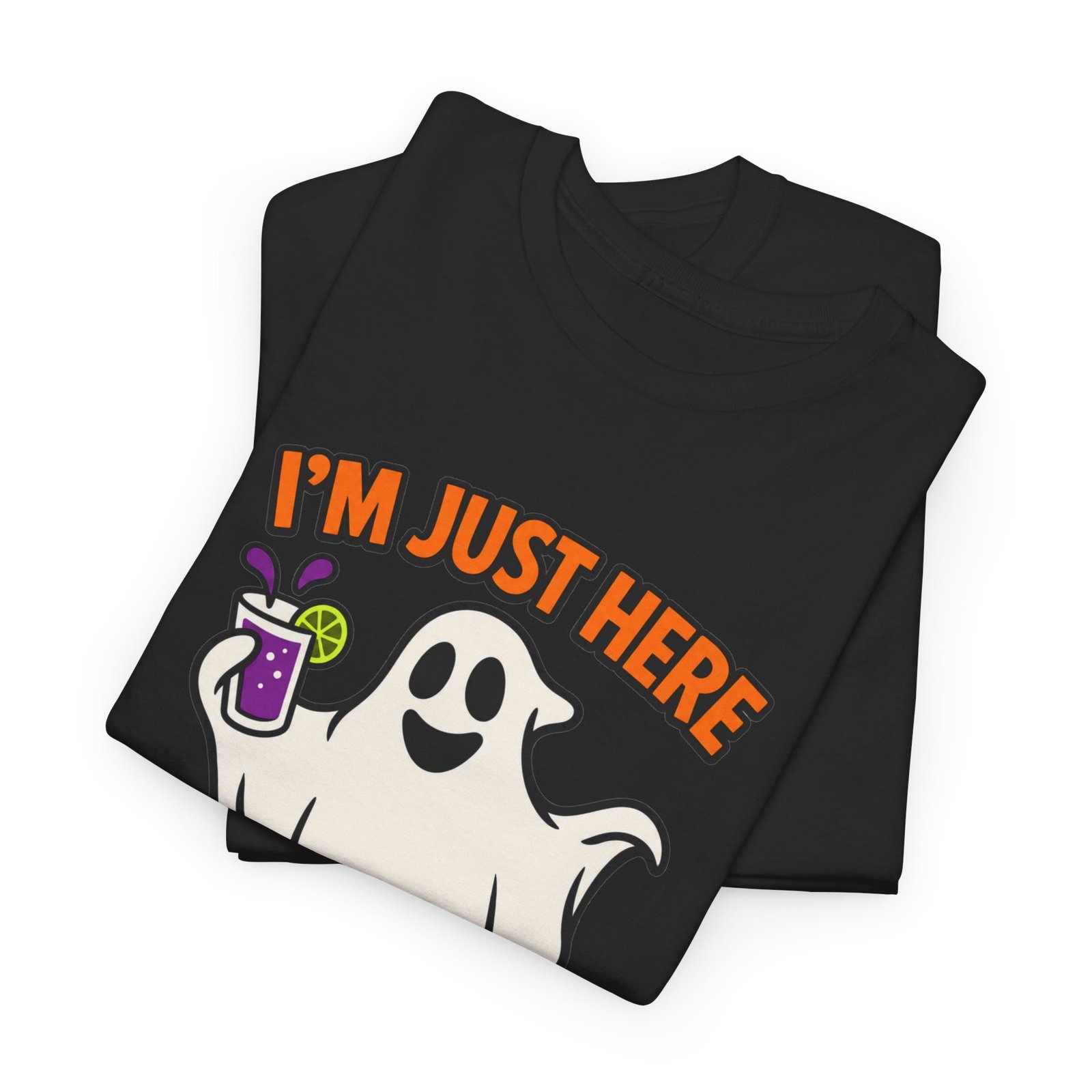 I'm Just Here for the Boos - Unisex T-Shirt – Spooky Spirits - Image 3