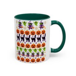 Halloween Ugly Sweater - Color Accent Mug – Sip Something Spooky - Image 7