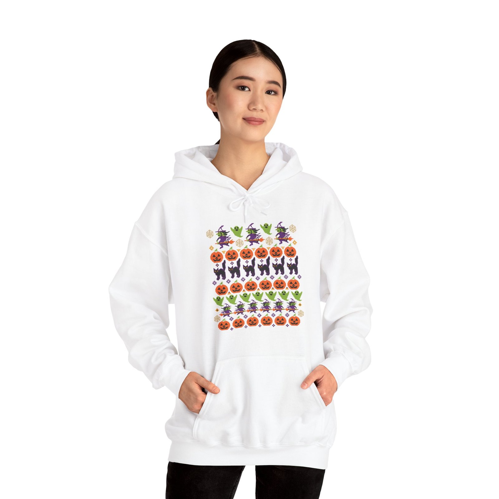 Halloween Ugly Sweater – Unisex Hoodie – Cozy, Creepy & Frightfully Festive - Image 3