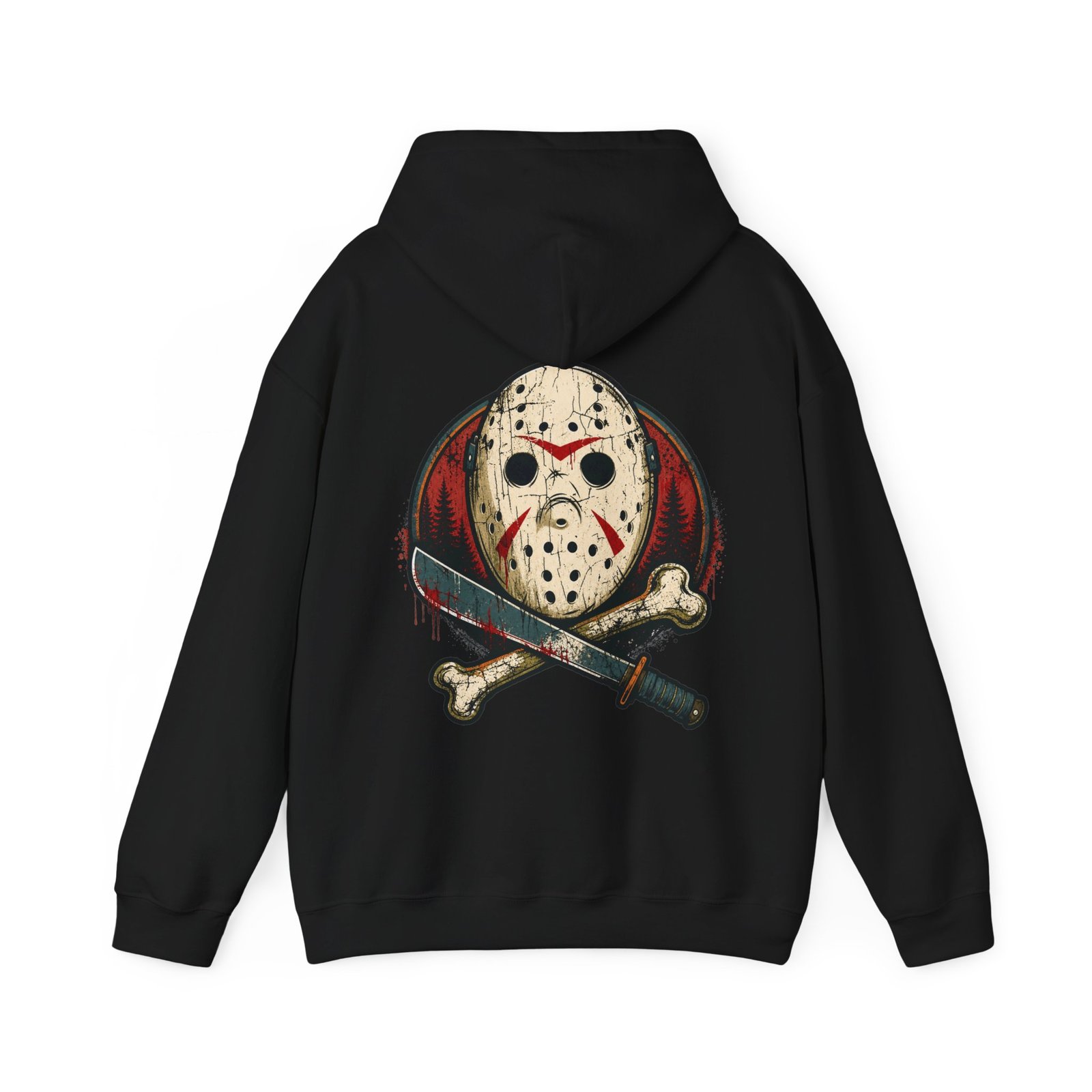 Camp Slasher - Unisex Hoodie – Jason’s Jolly Roger Edition - Image 3
