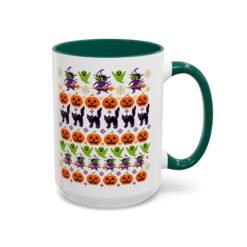Halloween Ugly Sweater - Color Accent Mug – Sip Something Spooky - Image 13