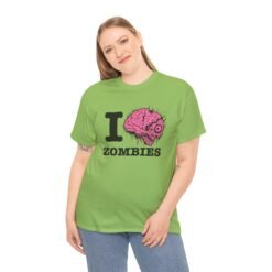 I Love Zombies - Unisex T-Shirt – Brains Are the Way to the Heart - Image 3