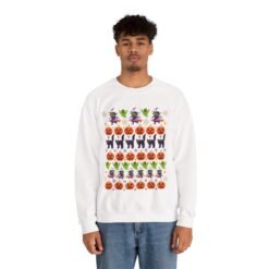 Halloween Ugly Sweater – Unisex T-Shirt – Spooky Season in Full Pattern - Image 5