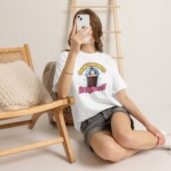 Don’t Worry, Be-Frappe-y! - Unisex T-Shirt – Sweet Style, Chilled Vibes - Image 4