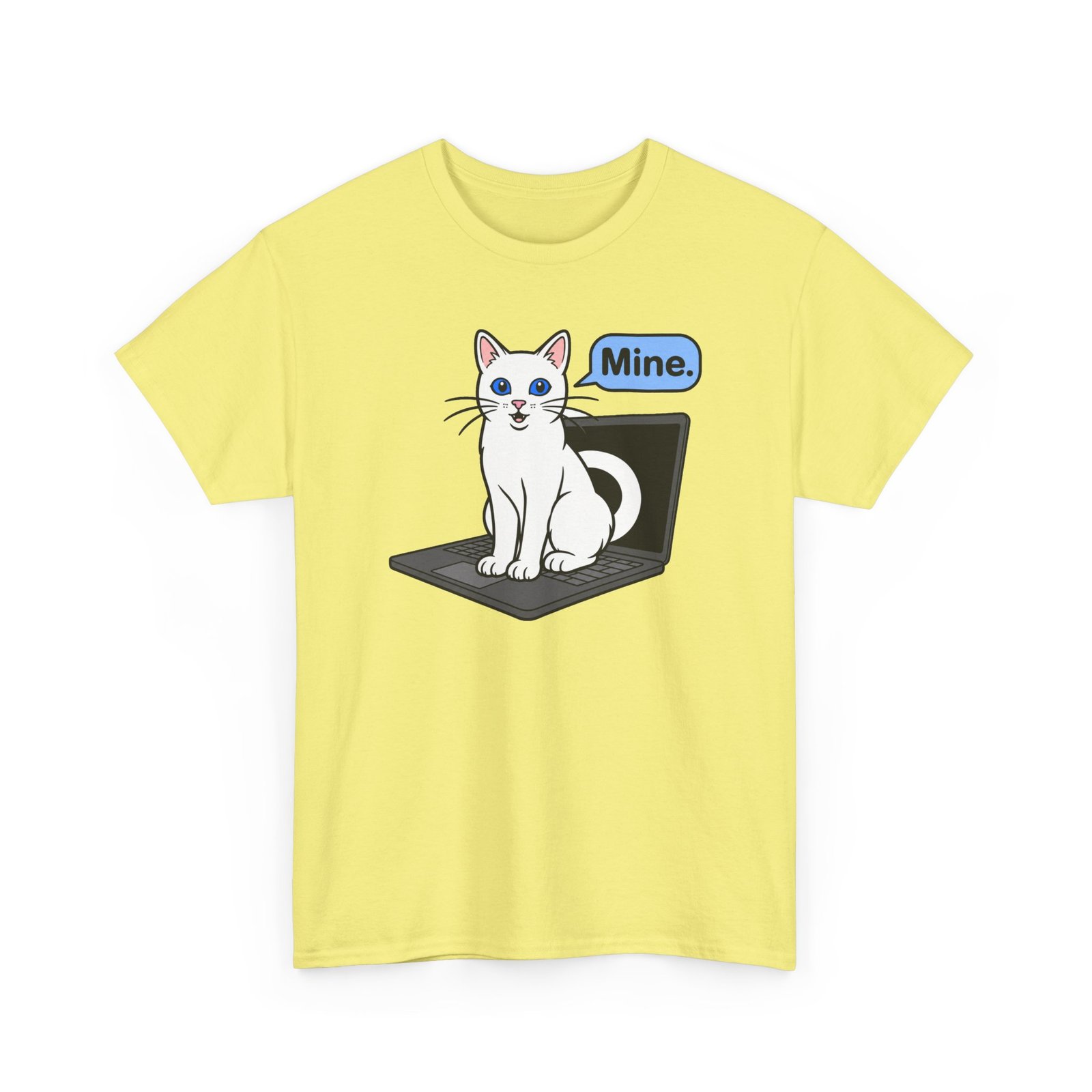 Cat Sits On Laptop – Unisex T-Shirt – Your Laptop Has a New Owner - Image 20