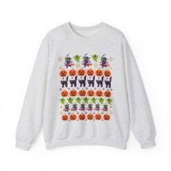 Halloween Ugly Sweater – Unisex T-Shirt – Spooky Season in Full Pattern - Image 12