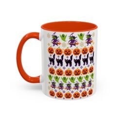 Halloween Ugly Sweater - Color Accent Mug – Sip Something Spooky - Image 11