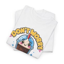 Don’t Worry, Be-Frappe-y! - Unisex T-Shirt – Sweet Style, Chilled Vibes - Image 3