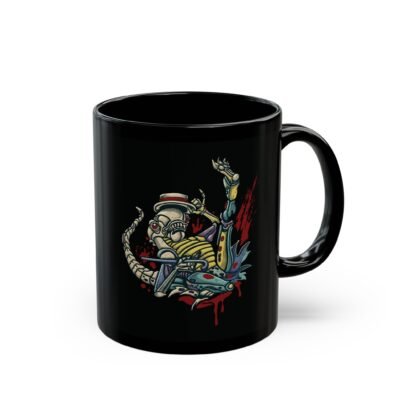 👶👽 Dancing Baby Xenomorph Black Mug – Sip with a Side of Strange