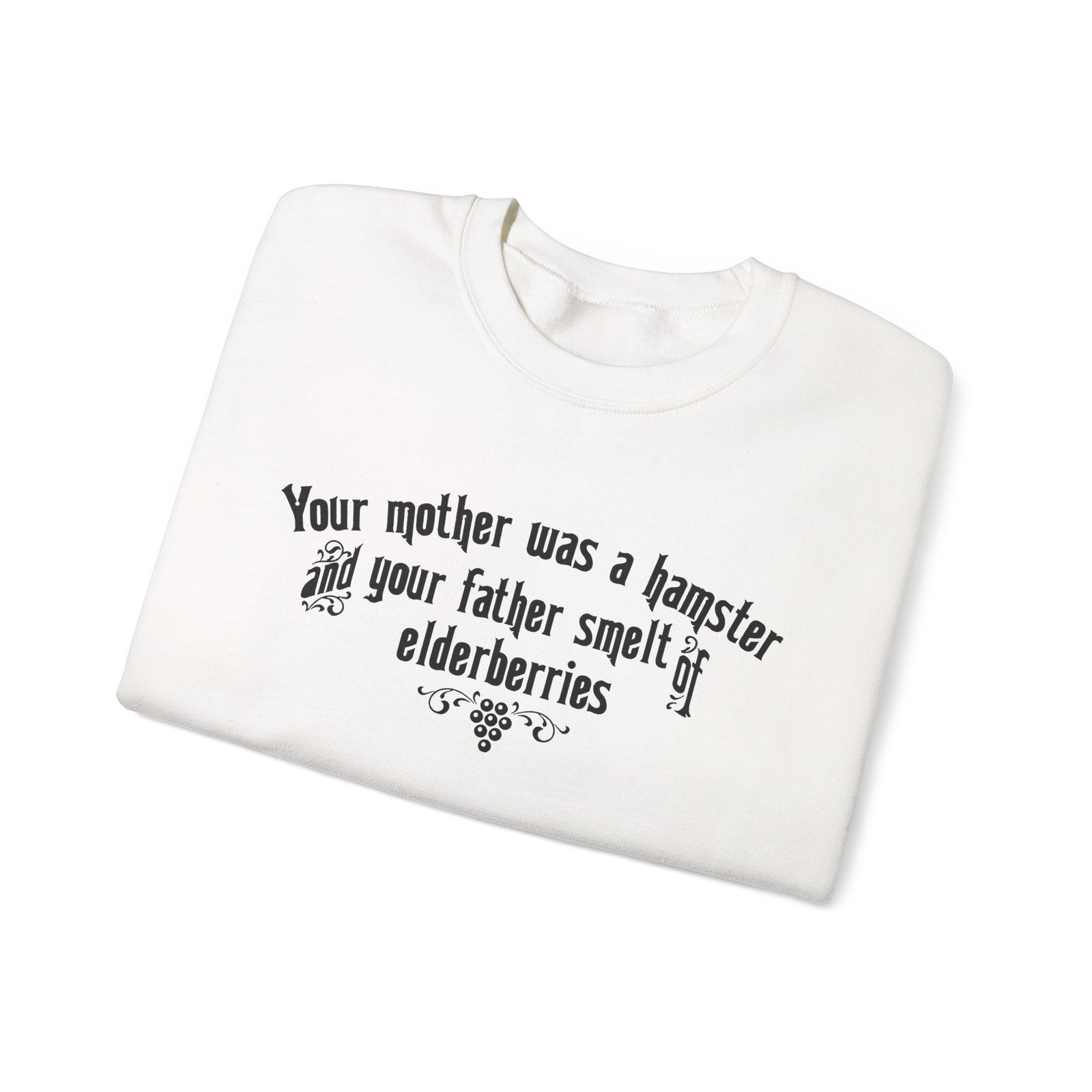 Your Mother Was a Hamster - Unisex Sweatshirt – Medieval Insults Never Felt So Cozy - Image 3