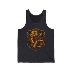 House of Lion – Unisex Jersey Tank Top – Cool Wizarding School Style for Brave Hearts - Image 4