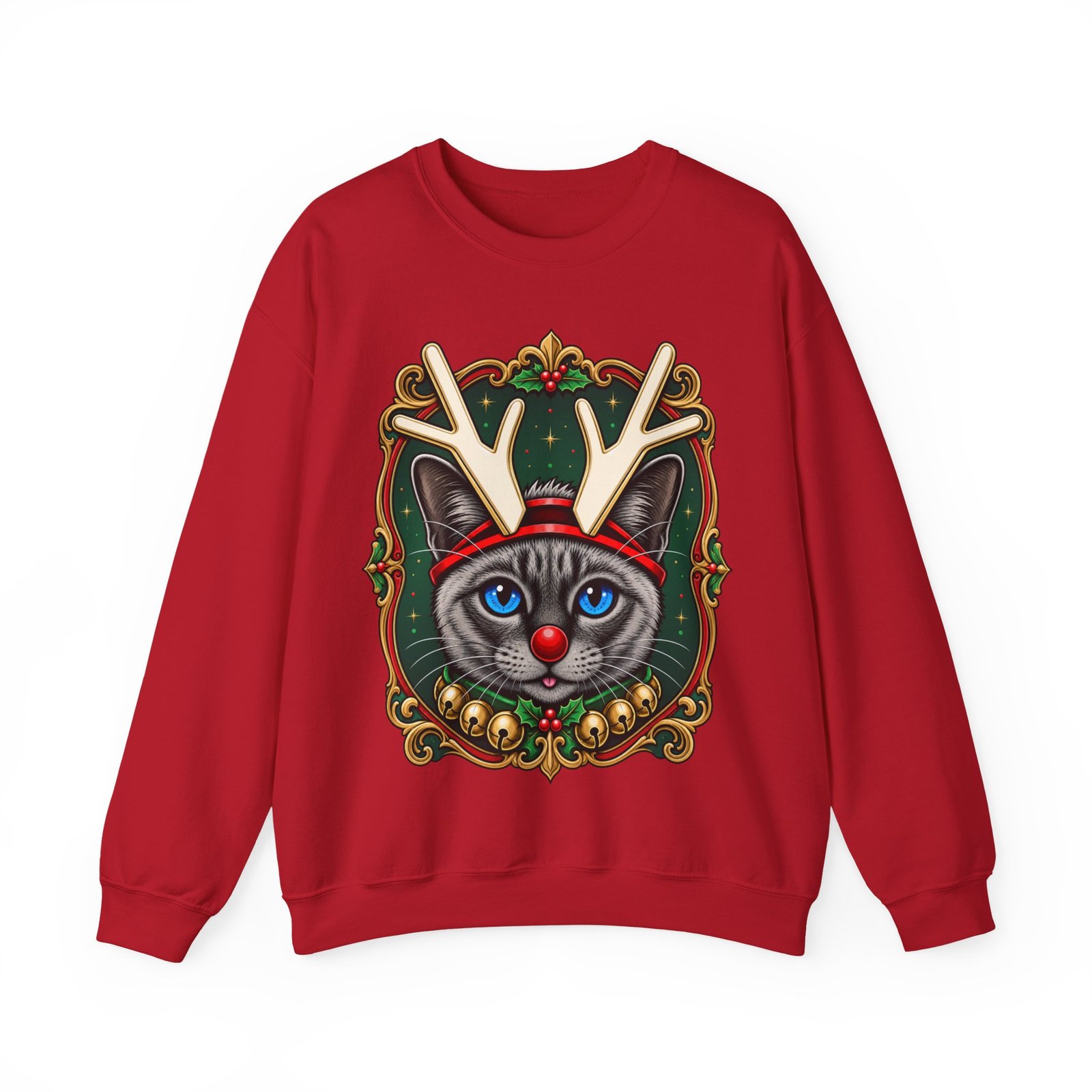 Rudolph Catmas Unisex Sweatshirt – Feline Festive, Reindeer Ready - Image 21