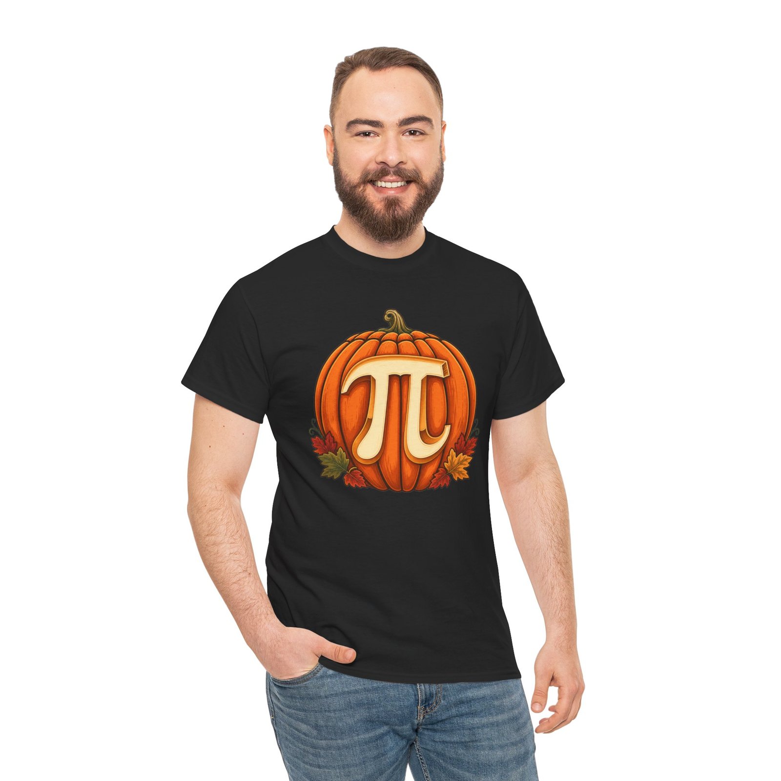 Pumpkin Pi - Unisex T-Shirt – Funny Halloween Math and STEM Shirt - Image 4