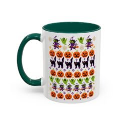 Halloween Ugly Sweater - Color Accent Mug – Spooky Season Coffee Cup - Image 8