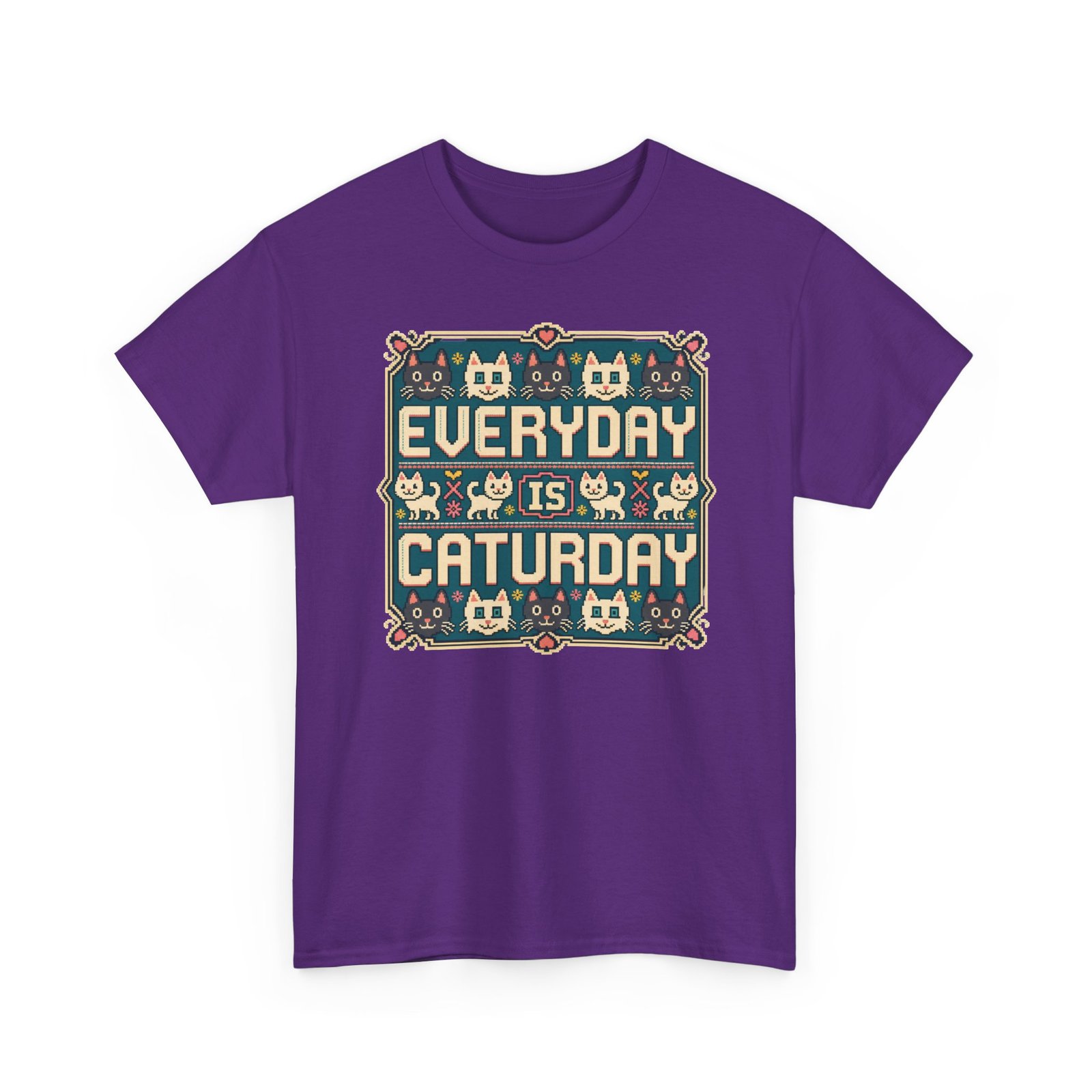 Everyday Is Caturday – Unisex T-Shirt – Feline Festive Vibes - Image 28