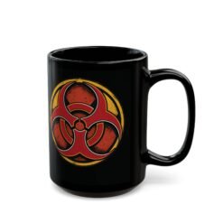 Biohazard Symbol - Black Mug – Sip with Caution - Image 5